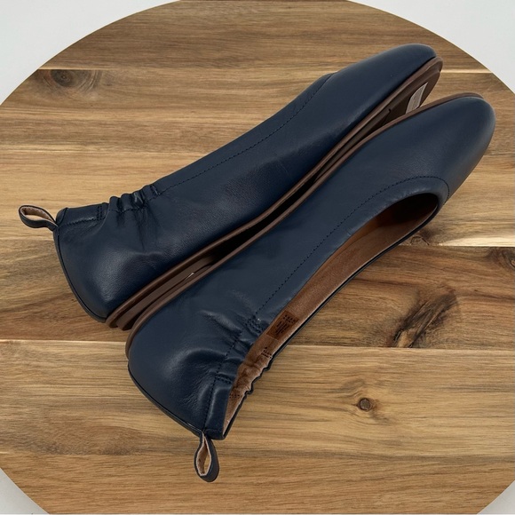 NEW FitFlop Allegro Midnight Navy Leather Ballerina Flats Size 10 - Picture 7 of 12